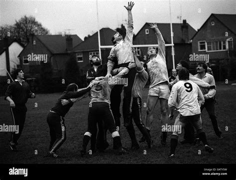 England rugby union captain Bill Beaumont (rising) who received the ...