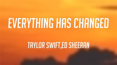 Everything Has Changed - Taylor Swift,Ed Sheeran Visualized Lyrics - YouTube