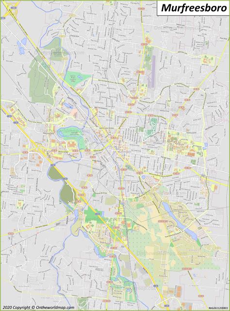 Murfreesboro Map | Tennessee, U.S. | Discover Murfreesboro with Detailed Maps