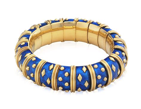 TIFFANY & CO. SCHLUMBERGER ENAMEL BANGLE BRACELET, | Christie’s