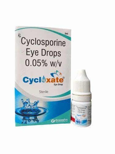 Cycloxate Cyclosporine Eye Drops, Packaging Size: 3 ml, Dose: As ...