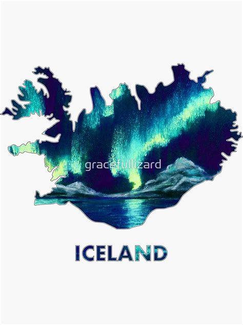 "Iceland - Northern Lights" Sticker for Sale by gracefullizard | Redbubble