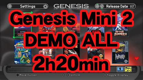 SEGA Genesis Mini 2 DEMO ALL (Chapters available) - YouTube