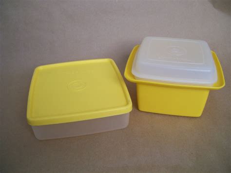 Tupperware Square Containers in Maize Yellow by GidgetAndMirabelle