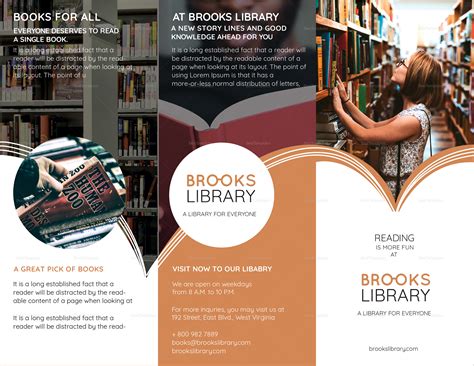 Library Brochure Design Template in PSD, Word, Publisher, Illustrator, InDesign