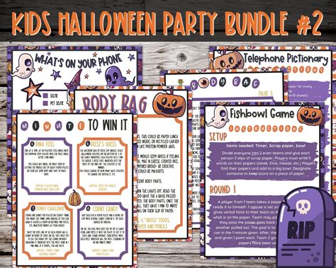 Kids Halloween Party Game, Halloween Party Games, Halloween Game Bundle ...