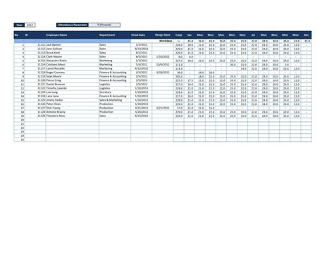 Employee Attendance Point System Spreadsheet for Employee Attendance ...