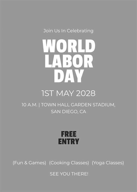 Free Labor Day Invitation - Edit Online & Download | Template.net