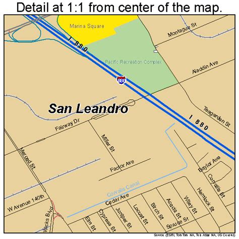 San Leandro California Street Map 0668084