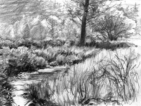 How to Pencil Sketch | Meadow Stream pencil sketch by anubistj on ...