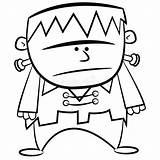 Scary Frankenstein Coloring Pages sketch template