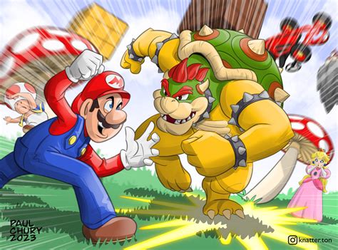 Super Mario vs. Bowser by paulchury on DeviantArt