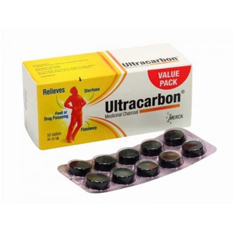 Ultracarbon Medicinal Charcoal 50 Tablets | Doctor Anywhere Marketplace