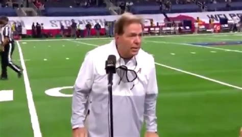 Nick Saban's Halftime Interview During Rose Bowl Gets Extremely Awkward ...