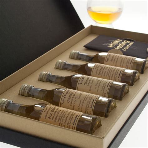 personalised five bottle whisky gift set by whisky tasting company | notonthehighstreet.com