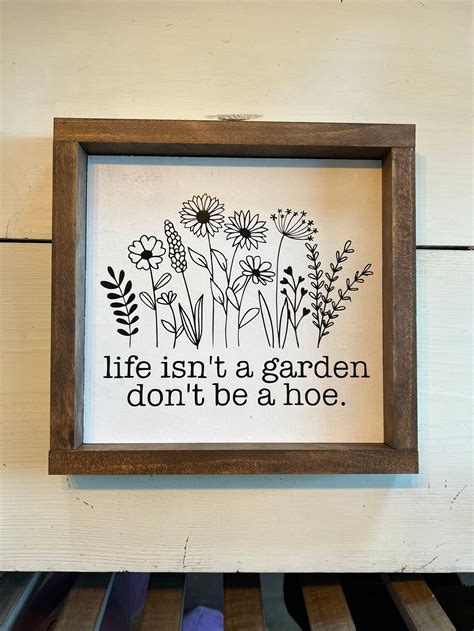 Funny Garden Sign, Rustic Wood Sign, Home Decor - Etsy