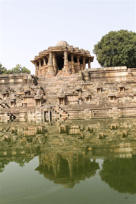 Modhera Sun Temple stock image. Image of museum, dedicated - 165884619