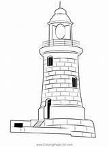 Lighthouse 6 Coloring Page For Kids  Free Lighthouses Printable sketch template