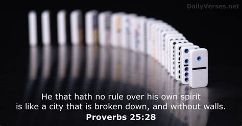 September 9, 2023 - Bible verse of the day (KJV) - Proverbs 25:28 - DailyVerses.net