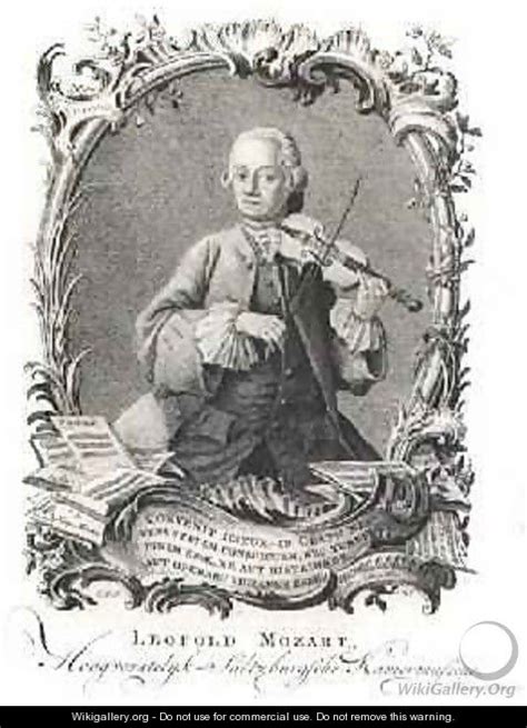 Portrait of Leopold Mozart 1719-87 Austrian violinist and composer - (after) Noorde, Cornelis ...