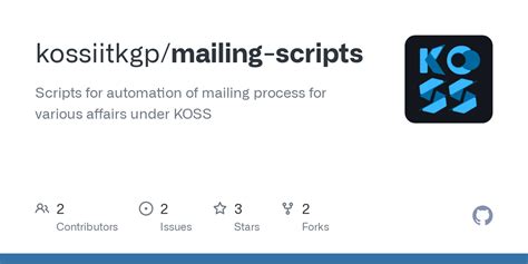 GitHub - kossiitkgp/mailing-scripts: Scripts for automation of mailing ...