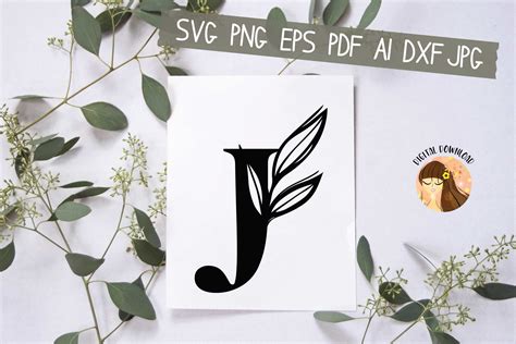 J - Floral Letter Design Svg Eps Pdf Jpg Graphic by AraySVG · Creative ...