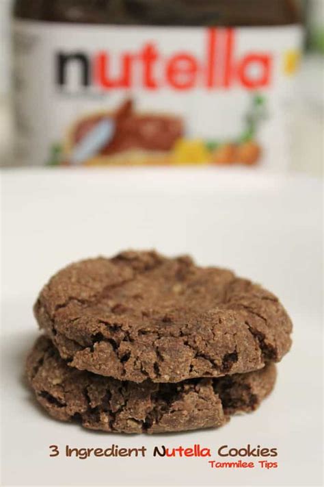 3 Ingredient Nutella Cookies! So easy and So Good - Tammilee Tips