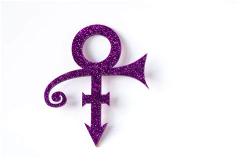 Purple Glitter Prince Symbol Magnet Laser Cut Prince Love