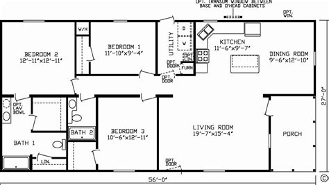 Single Wide Mobile Home Floor Plans 2 Bedroom — Madison Art Center Design