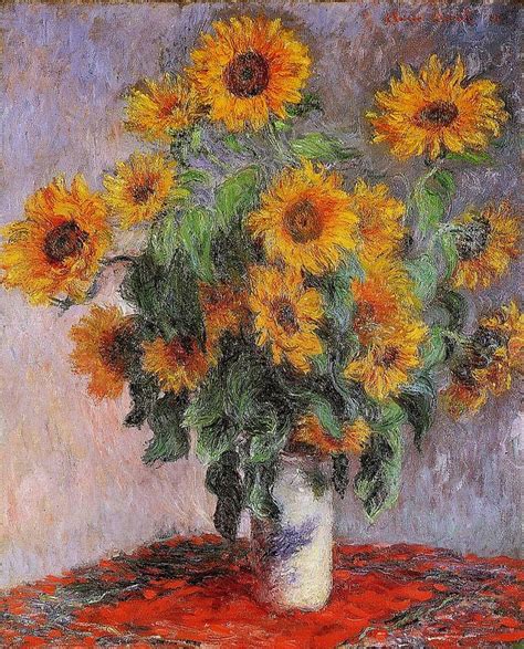 Monet, Claude - Bouquet of Sunflowers | Monet art, Claude monet art ...