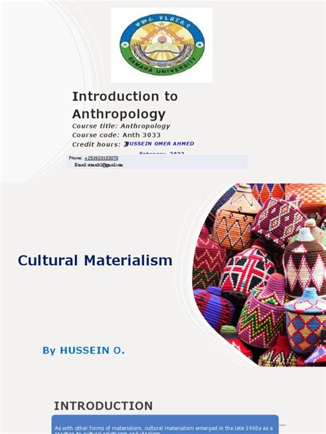 Cultural Materialism | PDF | Sociocultural Evolution | Materialism