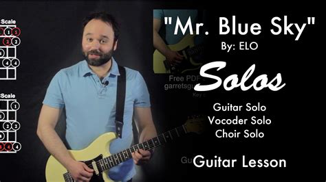 Mr. Blue Sky by ELO | Solos Tutorial | Guitar, Vocoder and Choir • Garret's Guitar Lessons