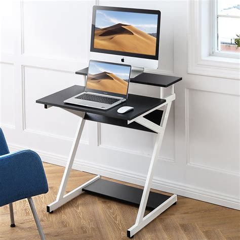 FITUEYES Small Computer Desk with Monitor Stand, Corner Table for Small ...