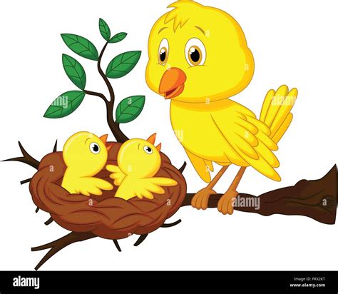 Mother and baby bird Stock Vector Image & Art - Alamy