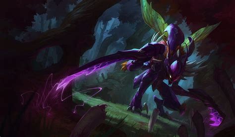 Kha'Zix, The Voidreaver, forest, purple, video games, khazix, void ...