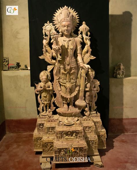 5ft Intricate Designed Vishnu Bhagwaan Standing Hindu God Statue for ...