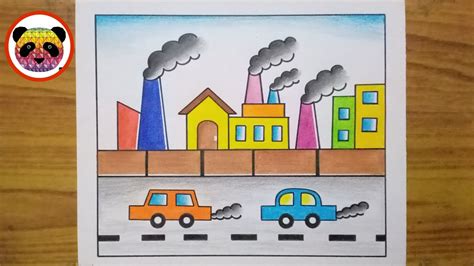 Air Pollution Drawing / Stop Air Pollution Poster Drawing / Environment ...