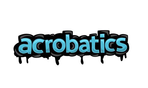 ACROBATICS writing vector design on white background 8296772 Vector Art ...