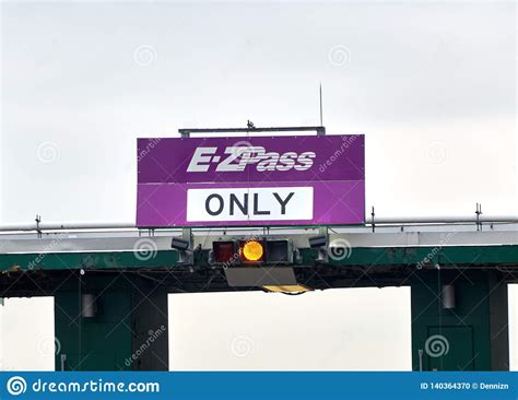 EZPass sign and terminal editorial image. Image of transportation ...