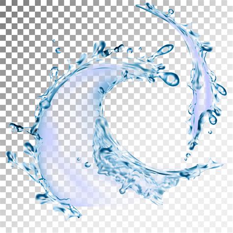 realistic Blue water splash with drops, vector illustration 370855 Vector Art at Vecteezy