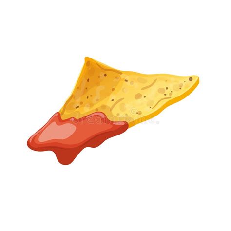 Nacho Food Mexican Cartoon Vector Illustration Color Stock Vector - Illustration of nachos, chip ...