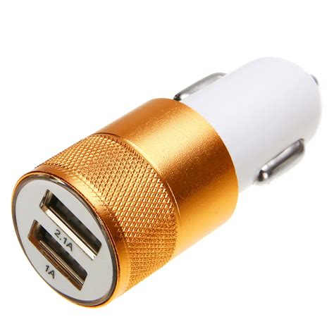 DC 12V 24V 2.1A Car Cigarette Lighter Mini Dual 2 Port USB Car Charger Adapter For Smart Mobile ...