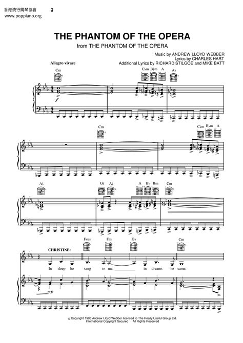 Barbra Streisand-The Phantom Of The Opera Sheet Music pdf, - Free Score ...