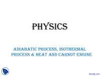 Adiabatic Process - Physics - Lecture Slides - Docsity