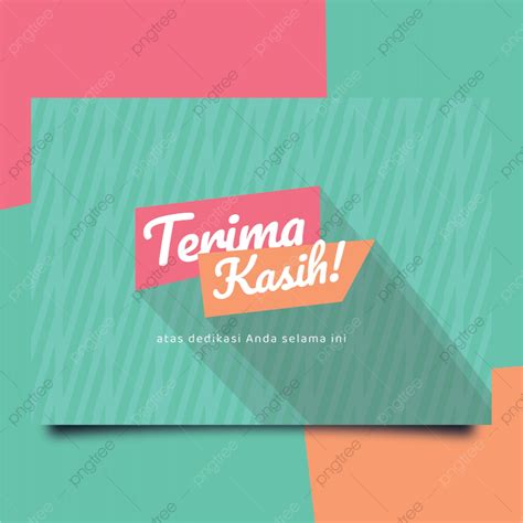 Indonesian Thank You Card Template Terima Kasih Tosca Background Template Download on Pngtree