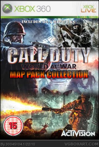 Call of Duty World at War: Map Pack Collection Xbox 360 Box Art Cover ...