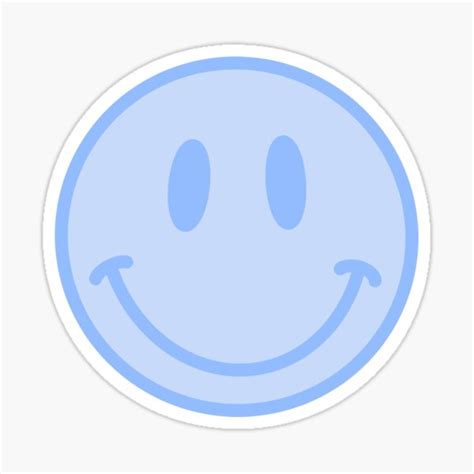 "Blue Smiley Face" Sticker by morganmwills | Redbubble