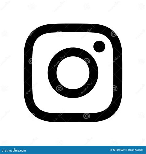 Instagram Logo - Vector - Black Silhouette Shape - Isolated. Instagram Latest Icon for Web Page ...