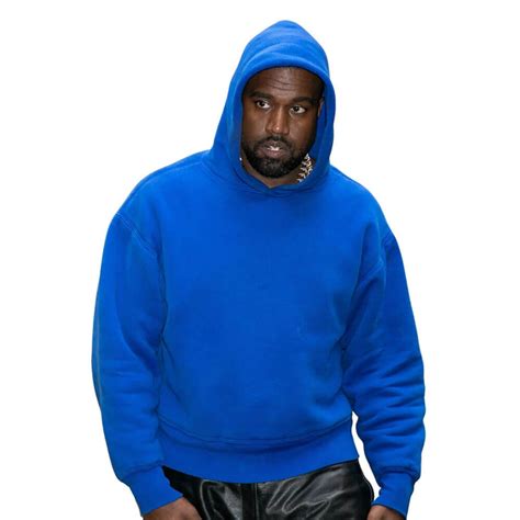 Kanye West Blue Hoodie - Kanye West Blue Yeezy Gap Hoodie