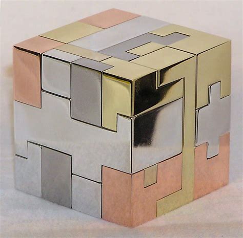 Metal cube made with all types of metals Metal Puzzles, Unique Puzzles, 3d Puzzles, 1000 Life ...